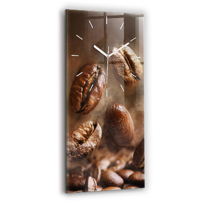 Reloj de cristal vertical Granos de café - espejomat.es