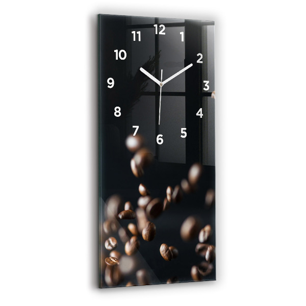Reloj de cristal vertical Granos de café - espejomat.es