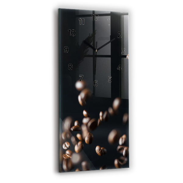 Reloj de cristal vertical Granos de café - espejomat.es