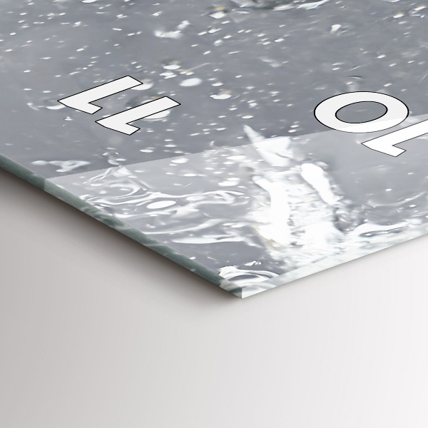 Reloj de cristal vertical Cítricos en agua - espejomat.es