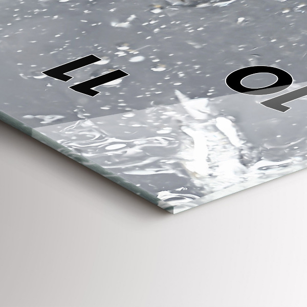 Reloj de cristal vertical Cítricos en agua - espejomat.es