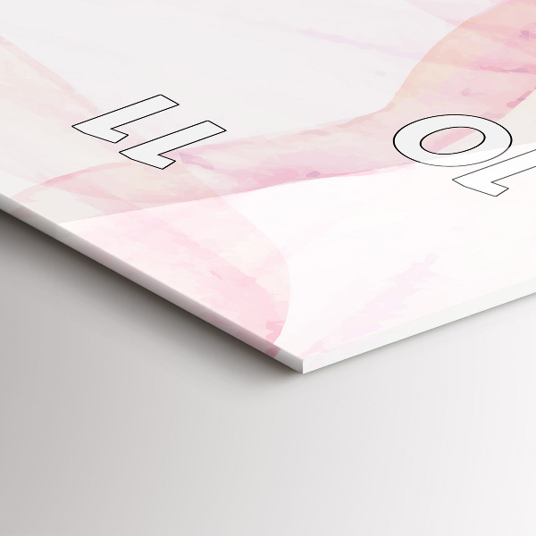 Reloj de cristal vertical Pétalos de acuarela - espejomat.es