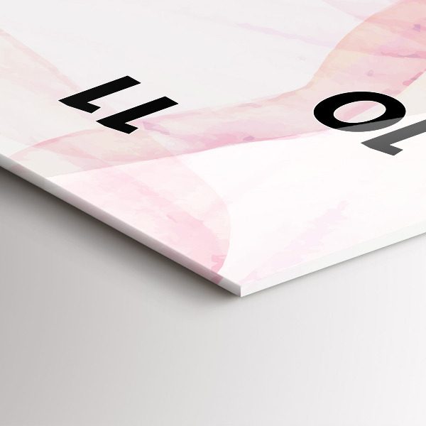 Reloj de cristal vertical Pétalos de acuarela - espejomat.es