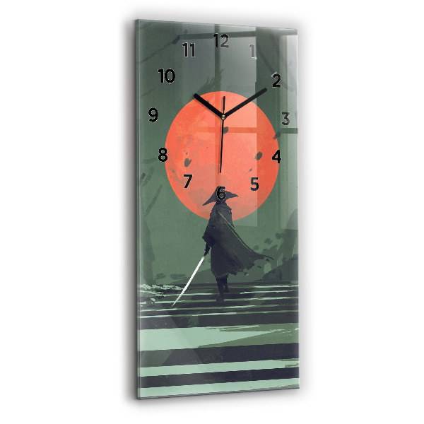 Reloj de vidrio vertical Samurai en el bosque - espejomat.es