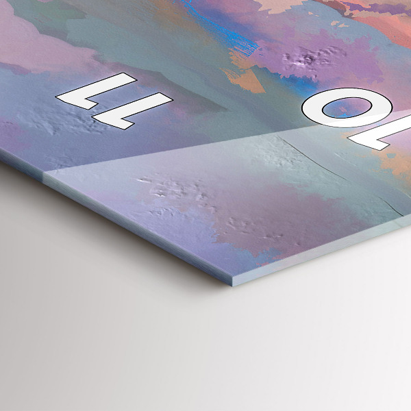 Reloj de vidrio vertical Campo de girasoles - espejomat.es