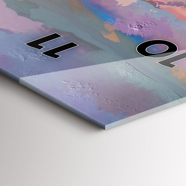 Reloj de vidrio vertical Campo de girasoles - espejomat.es