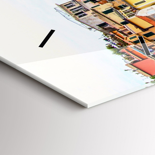 Reloj de vidrio vertical Costa de Cinque Terre - espejomat.es