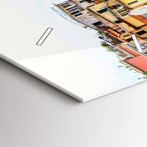 Reloj de vidrio vertical Costa de Cinque Terre - espejomat.es