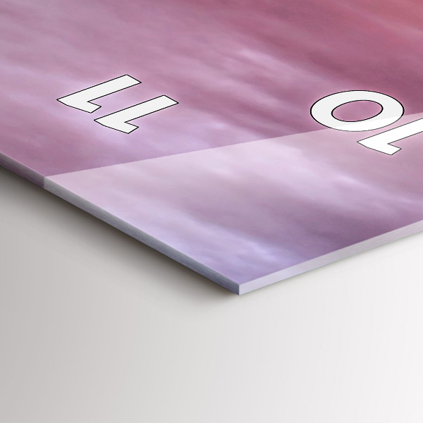 Reloj de vidrio vertical Antiguo molino de viento en Santorini - espejomat.es