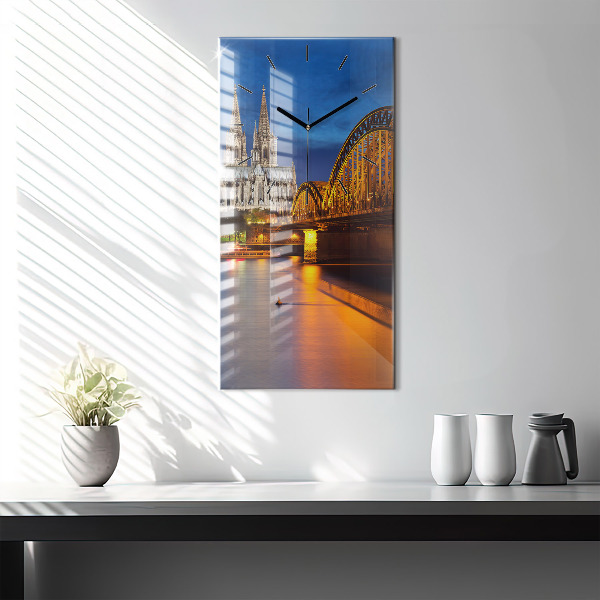 Reloj de cristal vertical Puente en Alemania - espejomat.es