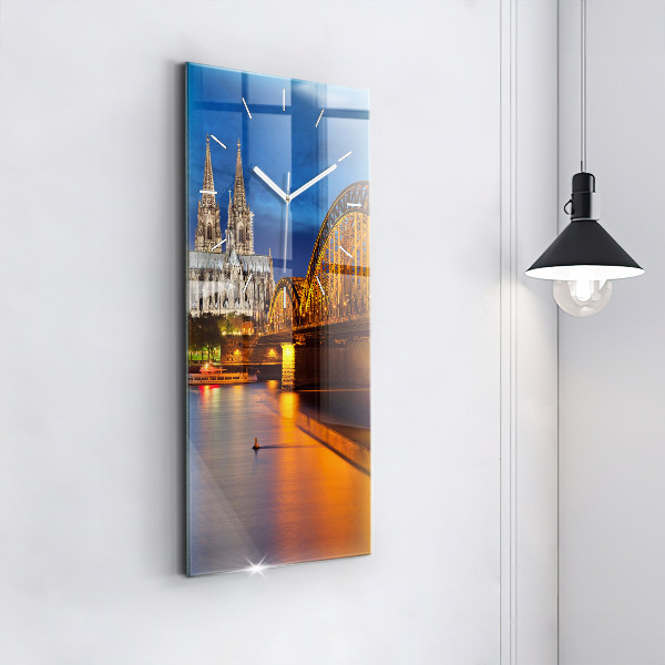 Reloj de cristal vertical Puente en Alemania - espejomat.es