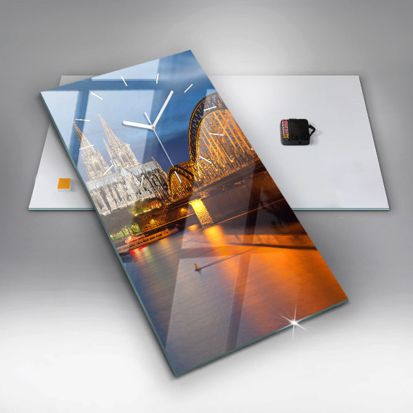 Reloj de cristal vertical Puente en Alemania - espejomat.es