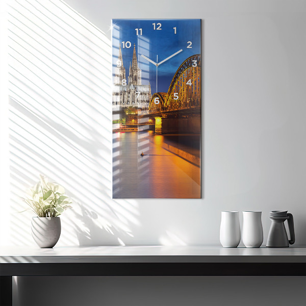 Reloj de cristal vertical Puente en Alemania - espejomat.es