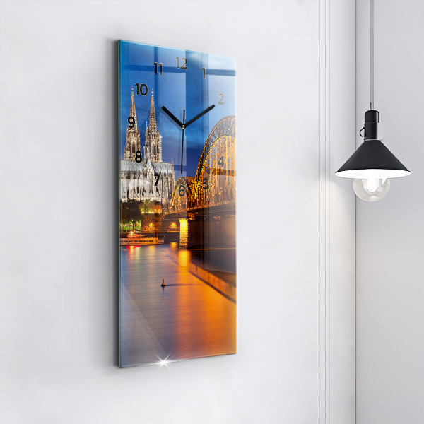 Reloj de cristal vertical Puente en Alemania - espejomat.es