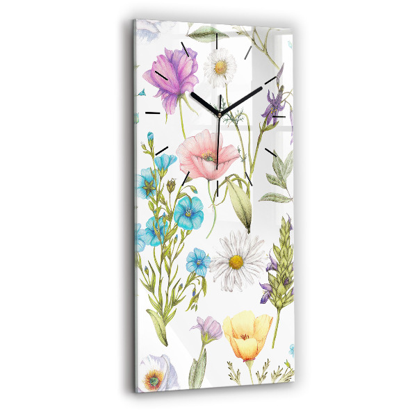 Reloj vertical Composición de flores - espejomat.es