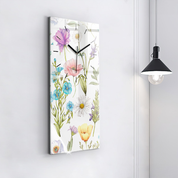 Reloj vertical Composición de flores - espejomat.es