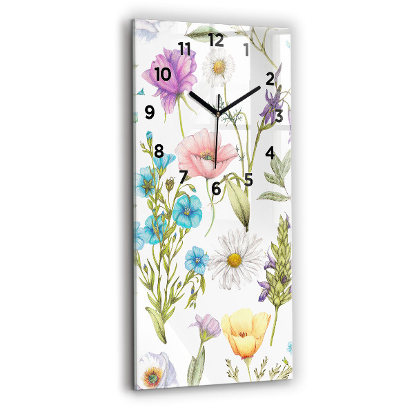 Reloj vertical Composición de flores - espejomat.es