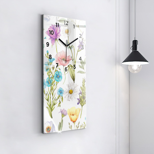 Reloj vertical Composición de flores - espejomat.es