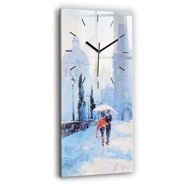 Reloj de vidrio vertical Arte al óleo - espejomat.es