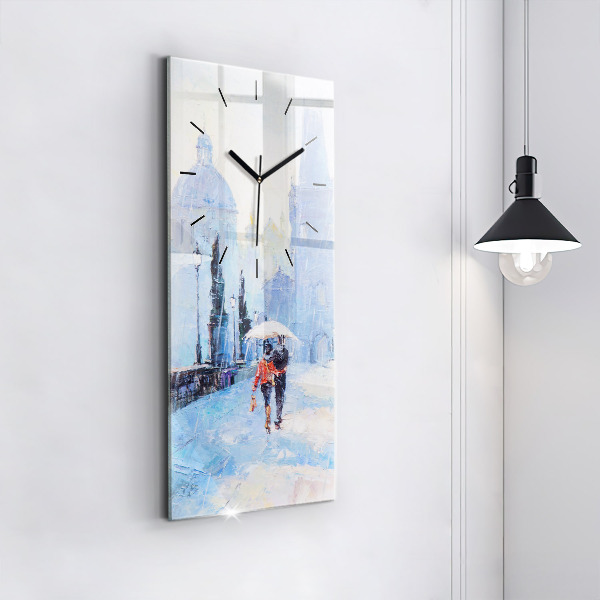 Reloj de vidrio vertical Arte al óleo - espejomat.es