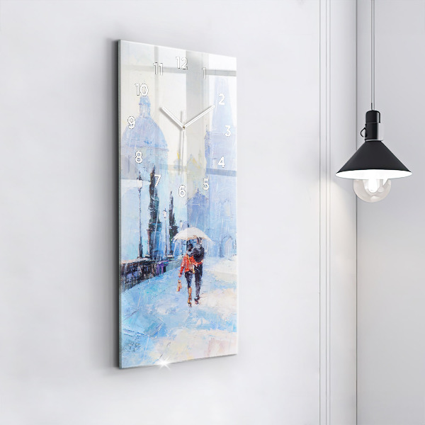 Reloj de vidrio vertical Arte al óleo - espejomat.es