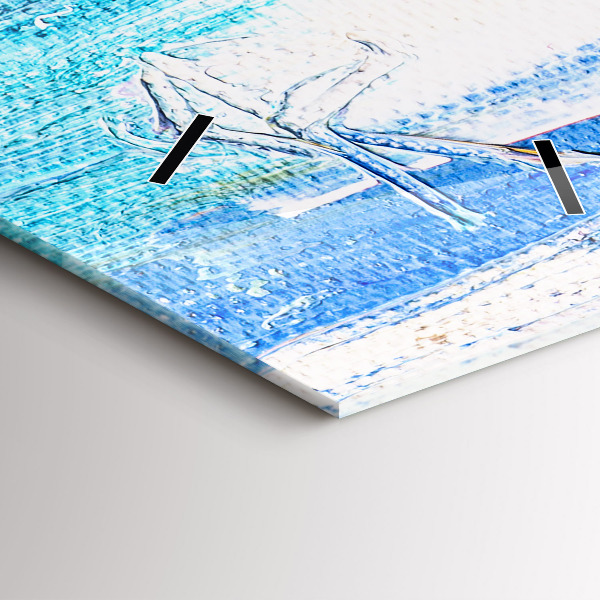 Reloj de cristal vertical Pareja bajo la lluvia - espejomat.es