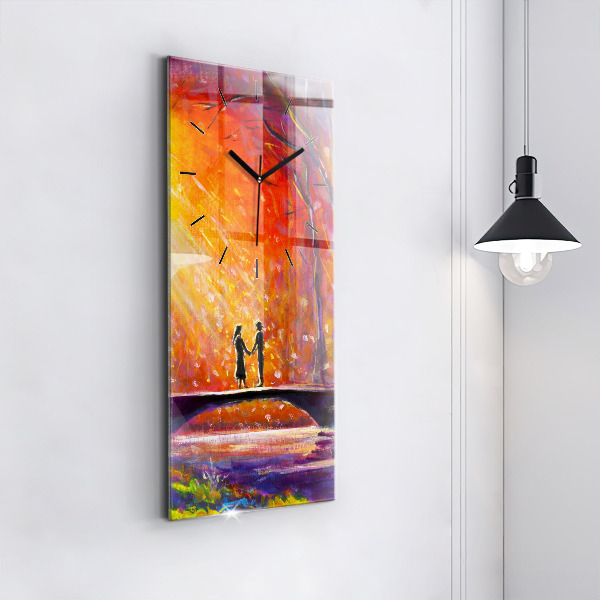 Reloj vertical Pareja en el bosque - espejomat.es