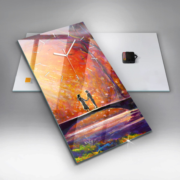 Reloj vertical Pareja en el bosque - espejomat.es