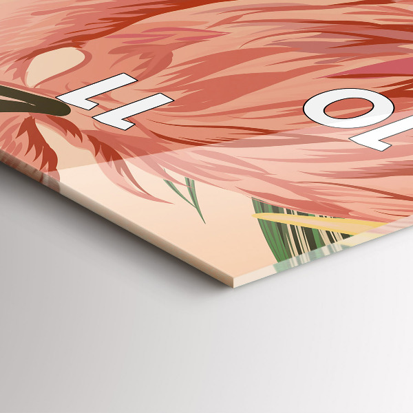 Reloj de vidrio vertical Hojas de palmera tropical - espejomat.es