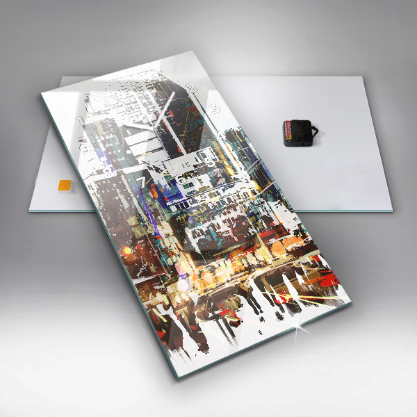 Reloj de cristal vertical Nueva York - espejomat.es