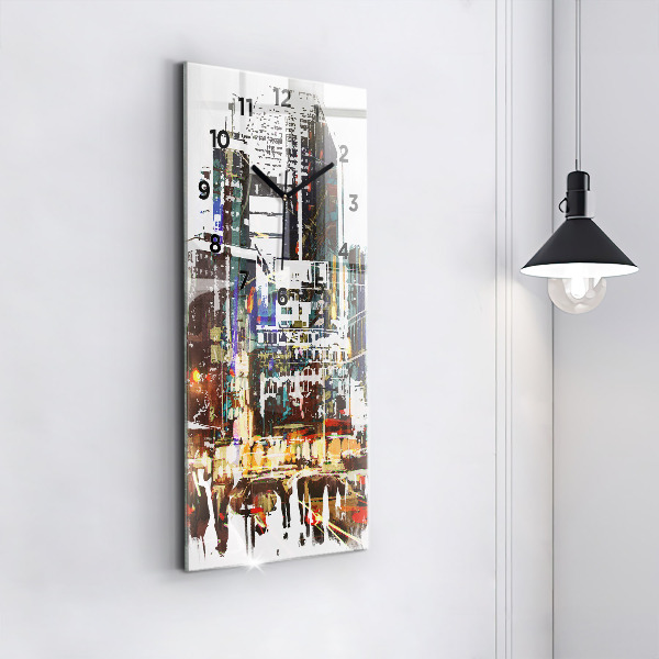 Reloj de cristal vertical Nueva York - espejomat.es