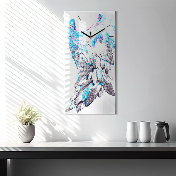 Reloj de vidrio vertical Imitación de alas de pájaro - espejomat.es