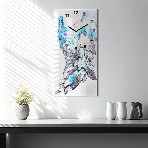 Reloj de vidrio vertical Imitación de alas de pájaro - espejomat.es