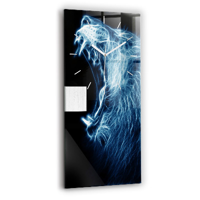 Reloj vertical Lenguaje corporal del león salvaje - espejomat.es