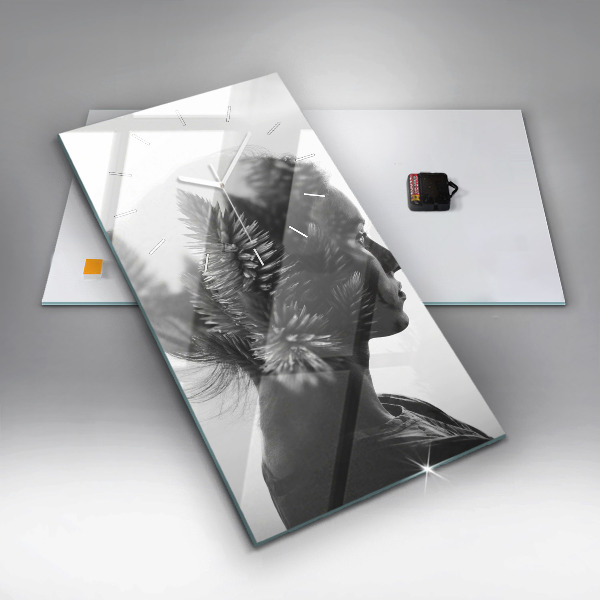 Reloj de cristal vertical Sensibilidad humana del pensamiento - espejomat.es