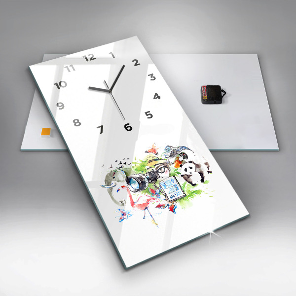 Reloj de vidrio vertical Zoólogo - espejomat.es