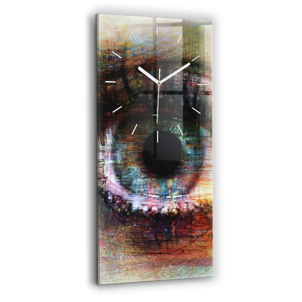 Reloj de cristal vertical Arte callejero Ojo - espejomat.es