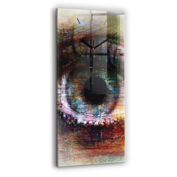 Reloj de cristal vertical Arte callejero Ojo - espejomat.es