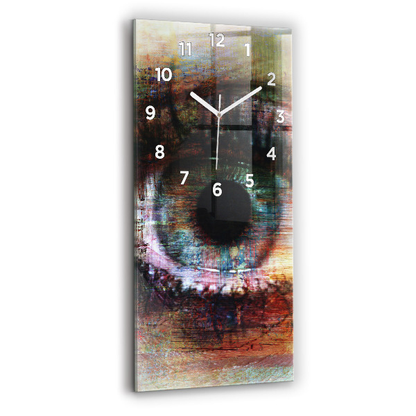 Reloj de cristal vertical Arte callejero Ojo - espejomat.es