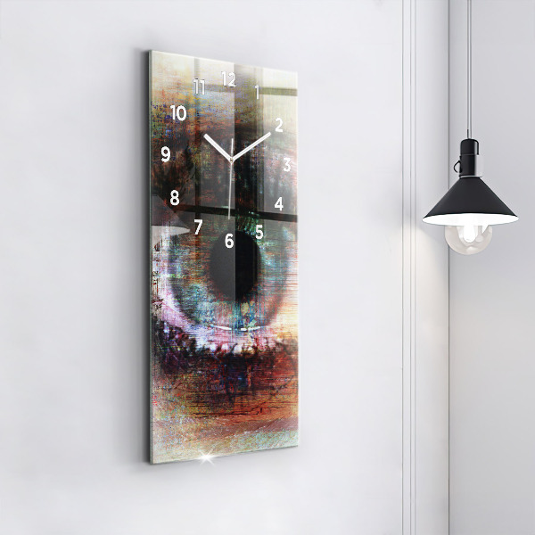 Reloj de cristal vertical Arte callejero Ojo - espejomat.es