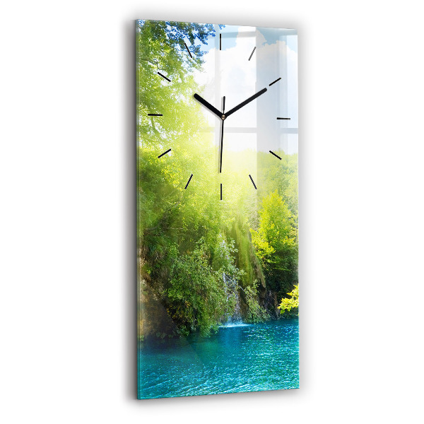 Reloj de cristal vertical Paisaje lagunar - espejomat.es
