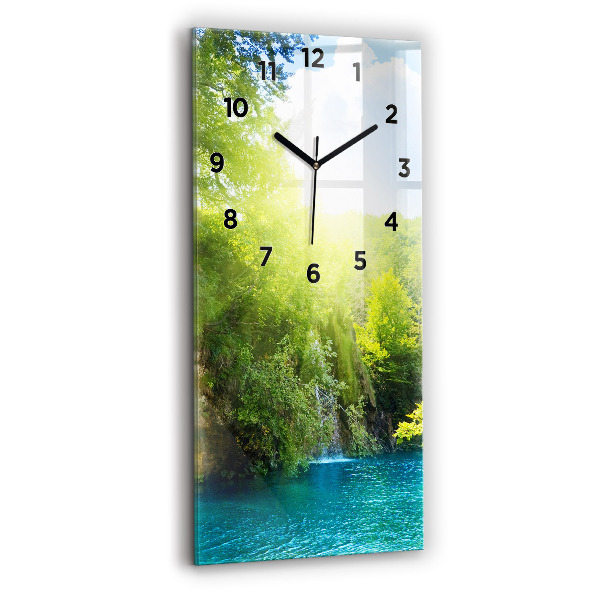 Reloj de cristal vertical Paisaje lagunar - espejomat.es