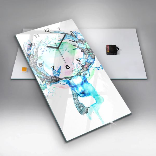 Reloj vertical Ilustración de un ciervo - espejomat.es