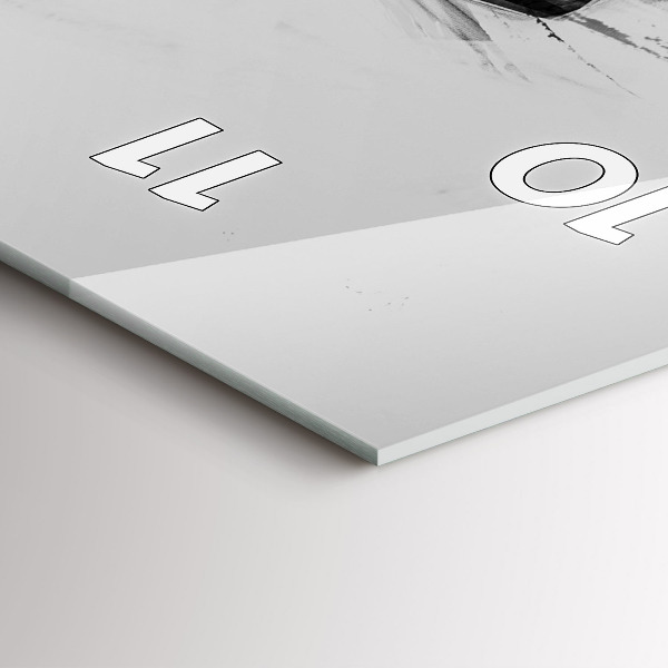 Reloj de cristal vertical León pintado - espejomat.es