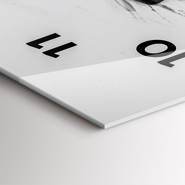 Reloj de cristal vertical León pintado - espejomat.es