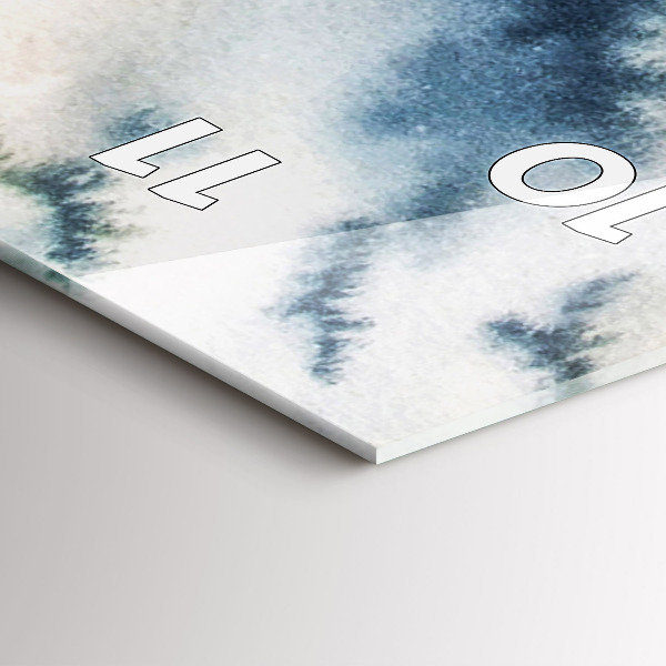 Reloj de cristal vertical Lago de invierno Barco - espejomat.es