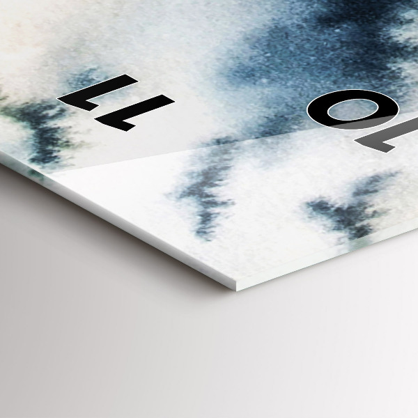 Reloj de cristal vertical Lago de invierno Barco - espejomat.es