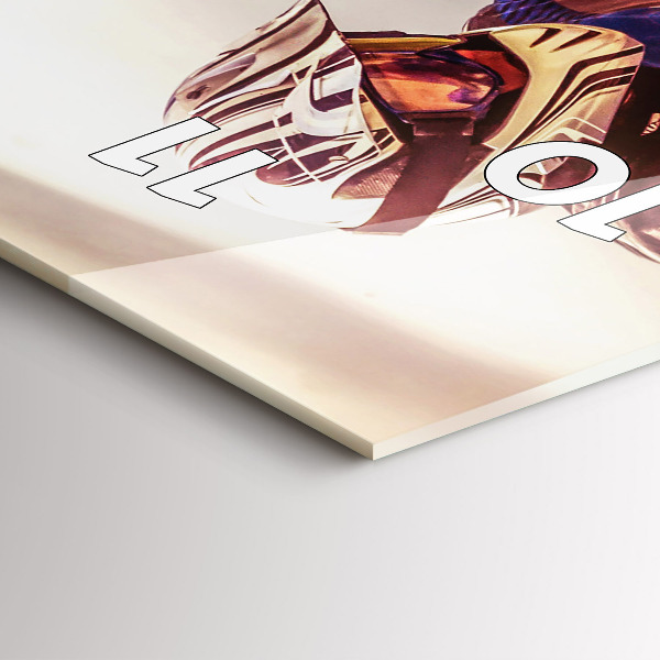 Reloj de vidrio vertical Enduro motocross - espejomat.es