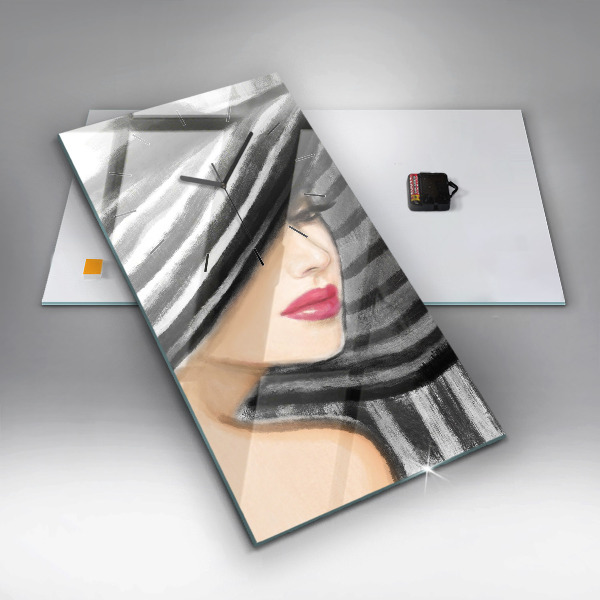 Reloj vertical Mujer en blanco y negro - espejomat.es