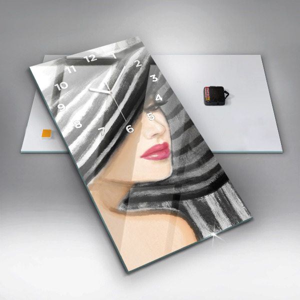 Reloj vertical Mujer en blanco y negro - espejomat.es